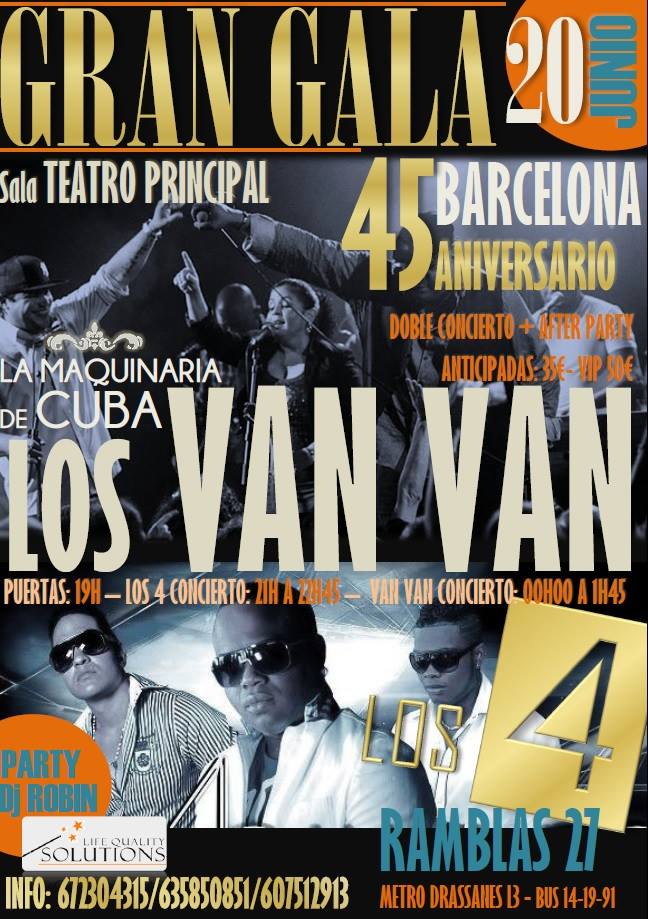 Los Van Van junto a Los 4