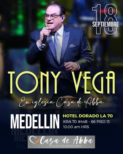 Tony Vega en Cristo Medellín! En Concierto!